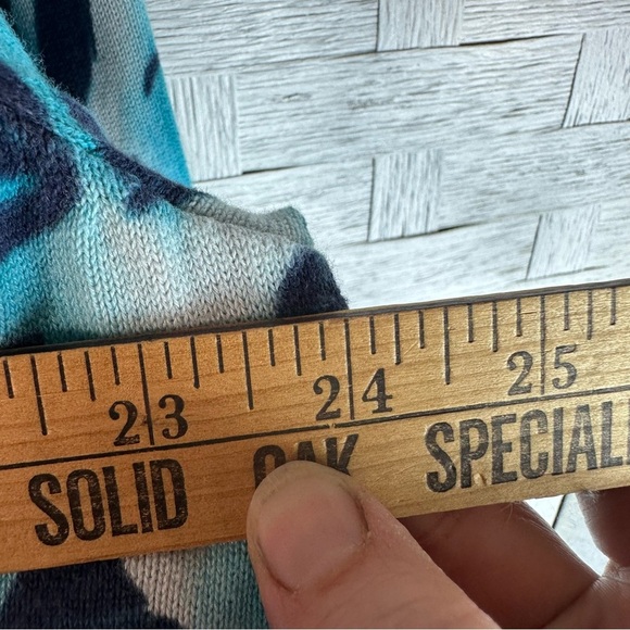 Liz Claiborne navy light, blue white cardigan, snap closure, spring plus size - Picture 8 of 10